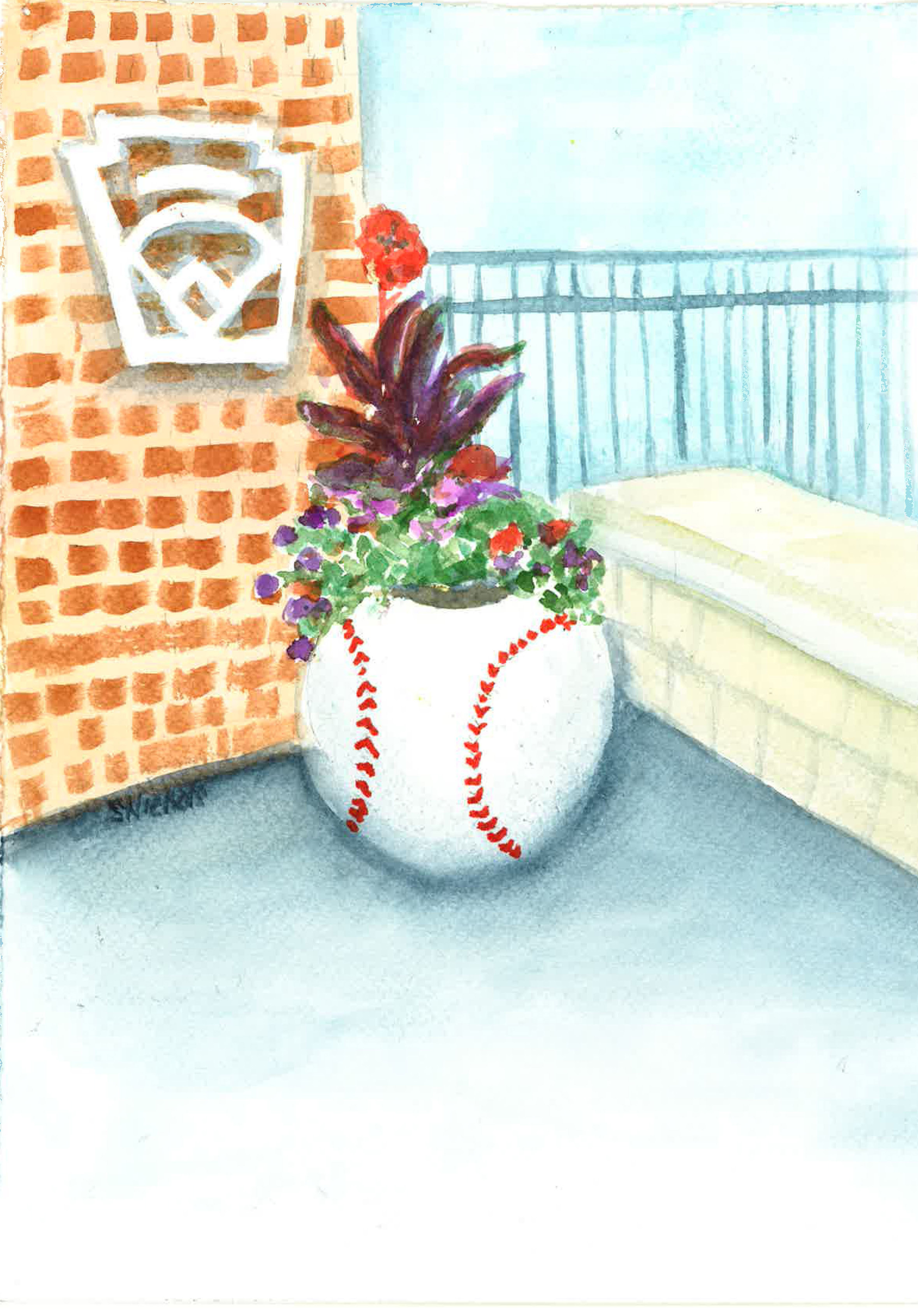 Little League Baseball Planter